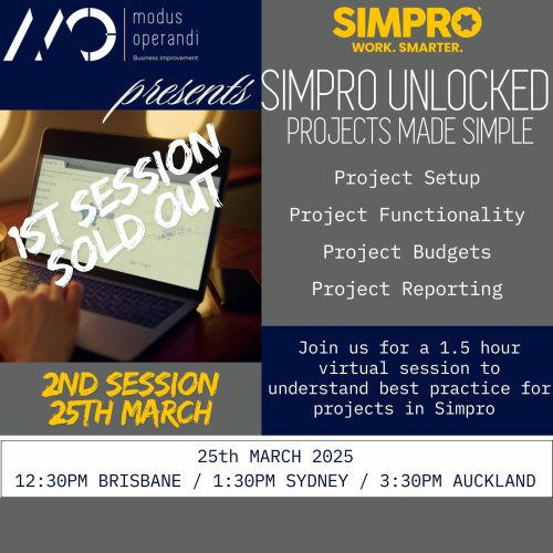 Simpro Unlocked — Projects Made Simple virtual workshop